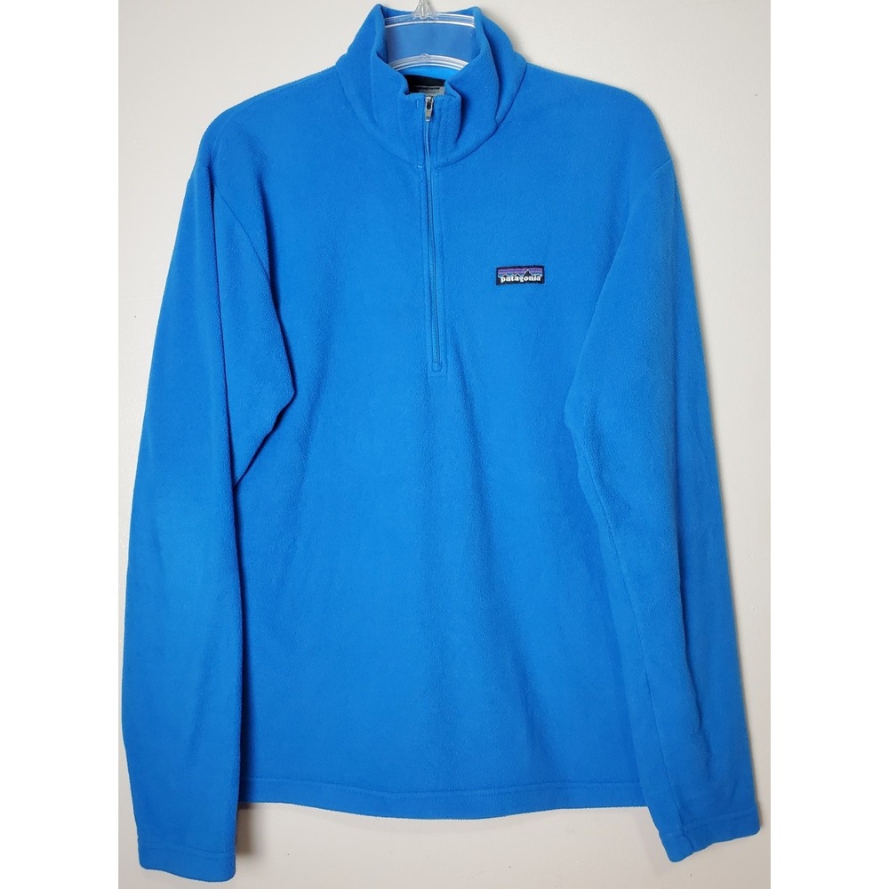 Patagonia Synchilla Micro D Quarter Zip Men's‎ Medium Royal Blue Gorpcore Fleece